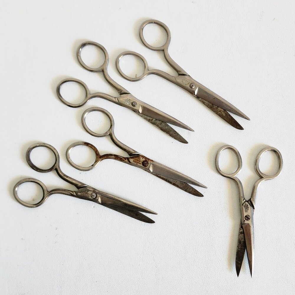 Vintage Hammett Co. 5" Steel Forge USA Hardened Scissors Set of 5